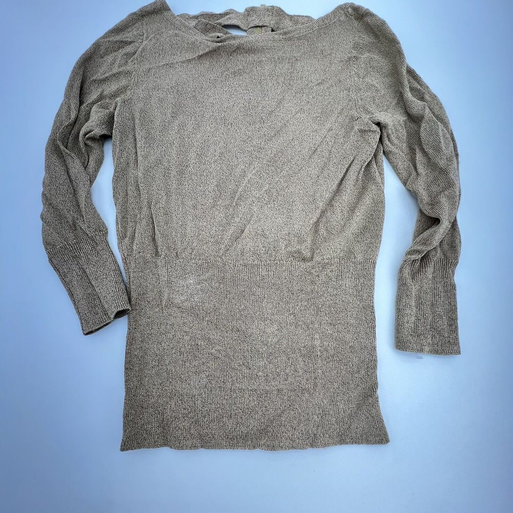 Cache Gold Metallic Back Zip Blouse Size Small NWT
